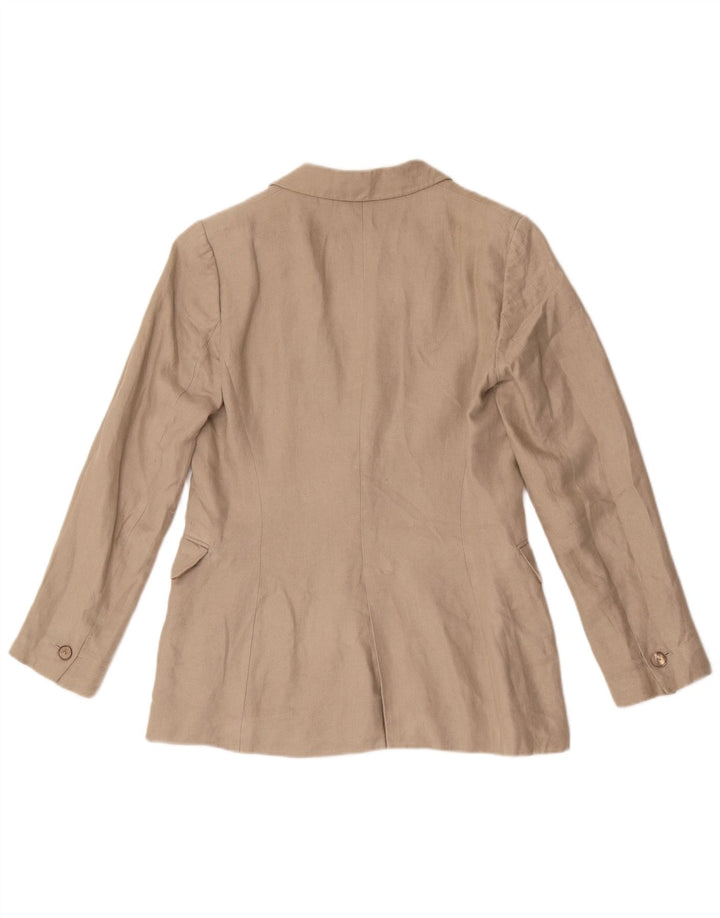 Massimo Dutti Ženska jakna s 1 gumbom EU 38 Mala siva lanena