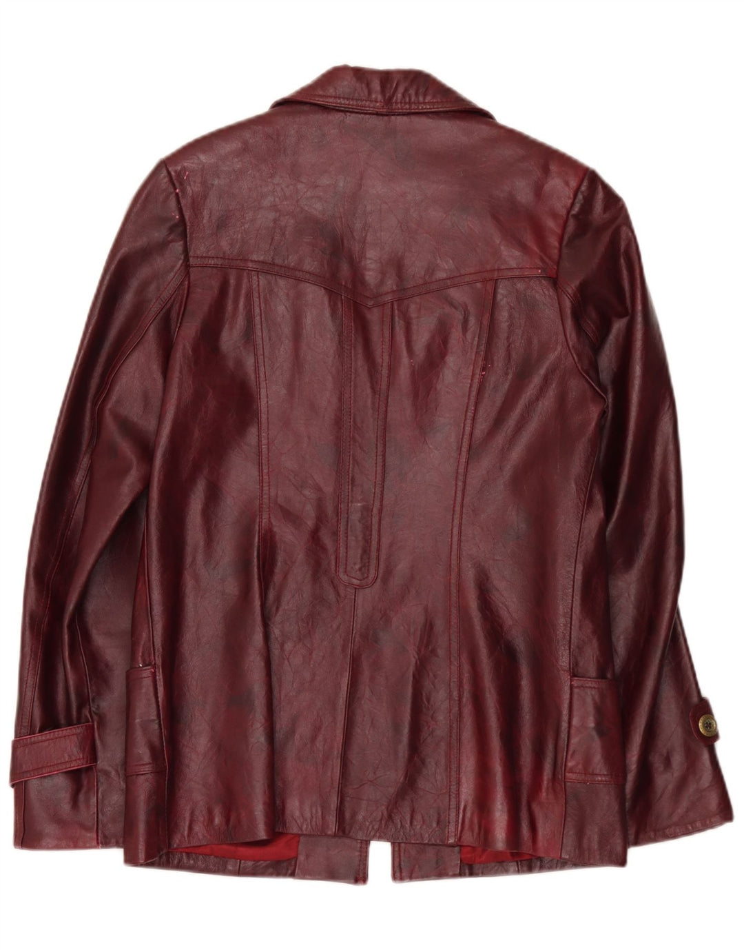 Vintage ženska kožna jakna UK 26 5XL Bordo
