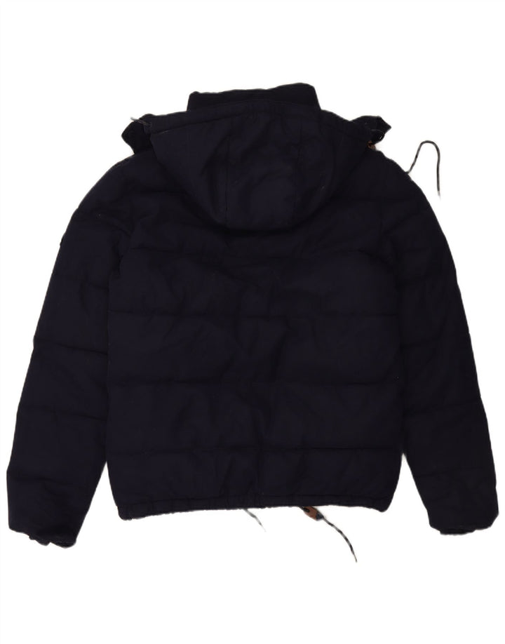 Superdry muška podstavljena jakna s kapuljačom UK 38 srednje tamnoplavi poliester