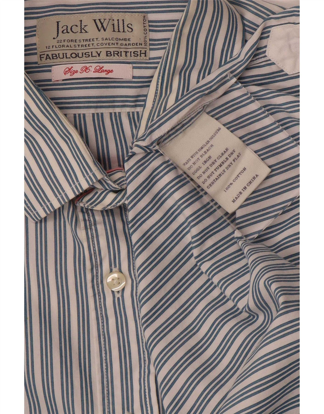 Jack Wills Muška svečana košulja XL, pamuk na plave pruge