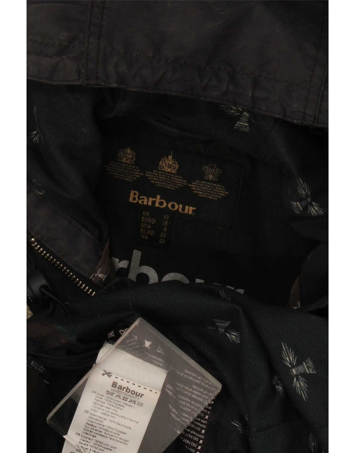 Barbour ženska jakna parka s kapuljačom i voskom UK 12 srednje tamnoplava