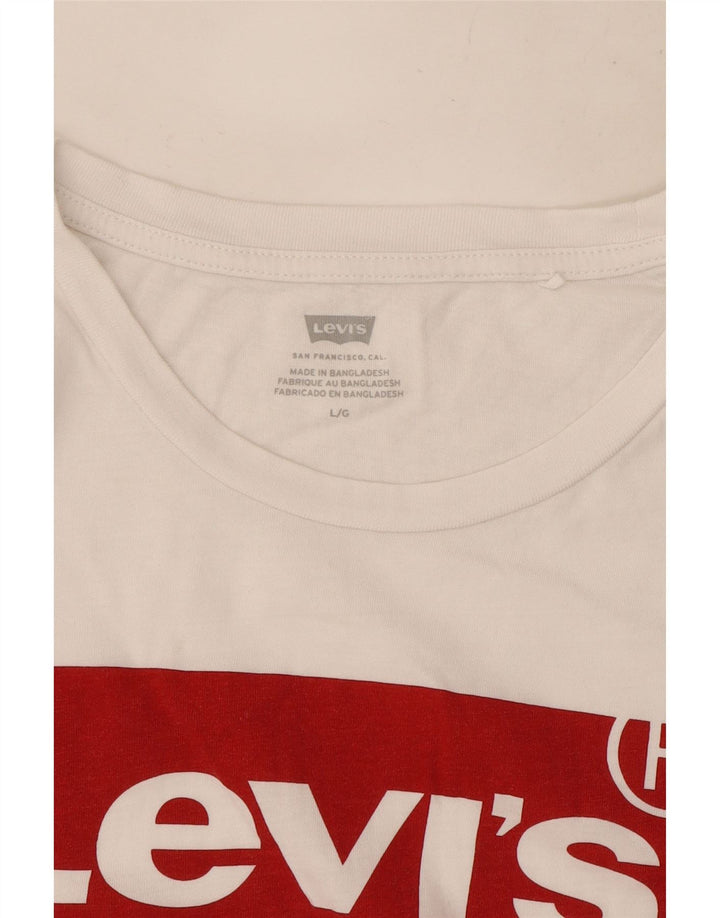 Levi's ženska majica kratkih rukava s grafičkim motivima UK 16 velika bijela