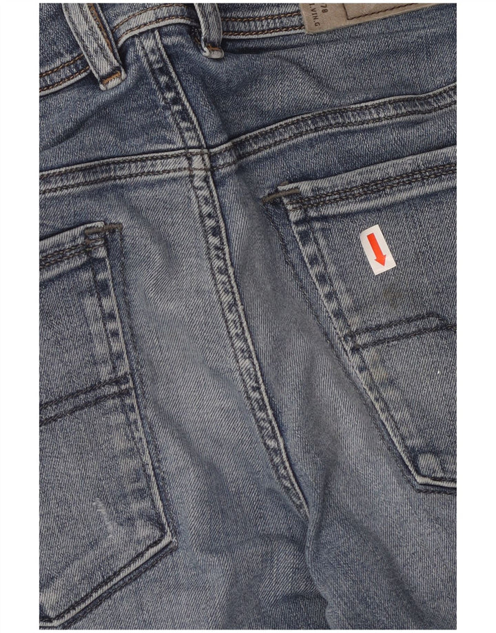 DIESEL Ženske uske traperice na duge staze W29 L29 Plavi pamuk