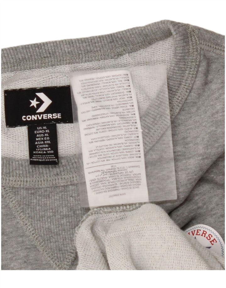CONVERSE Ženska majica s kratkim rukavima, UK 18 XL, sivi pamuk