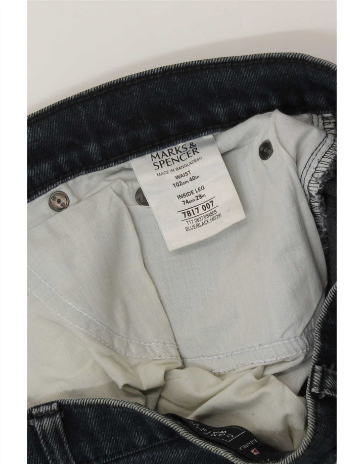 Marks & Spencer muške obične ravne traperice W40 L26 plavi pamuk