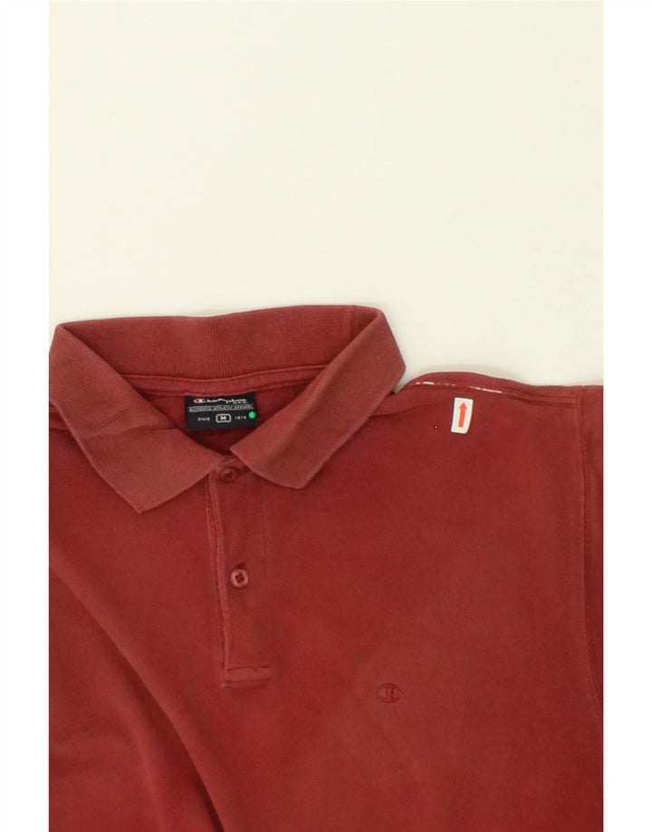 CHAMPION Mens Polo Shirt Medium Red Cotton Vintage Champion and Second-Hand Champion from Messina Hembry 
