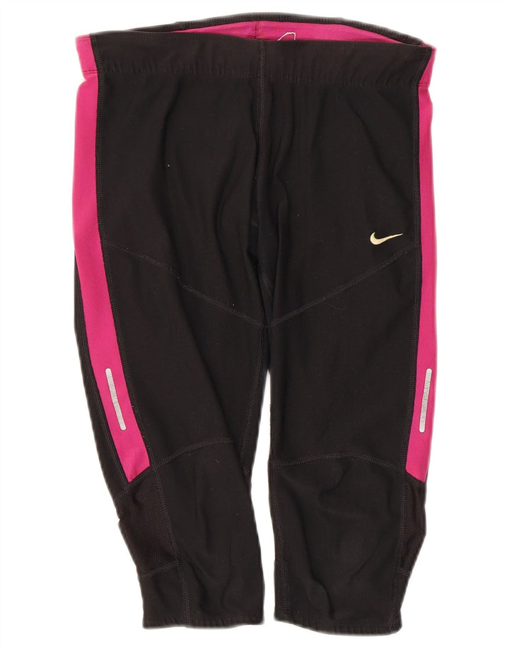 Nike ženske kapri tajice UK 8 male crne poliesterske boje