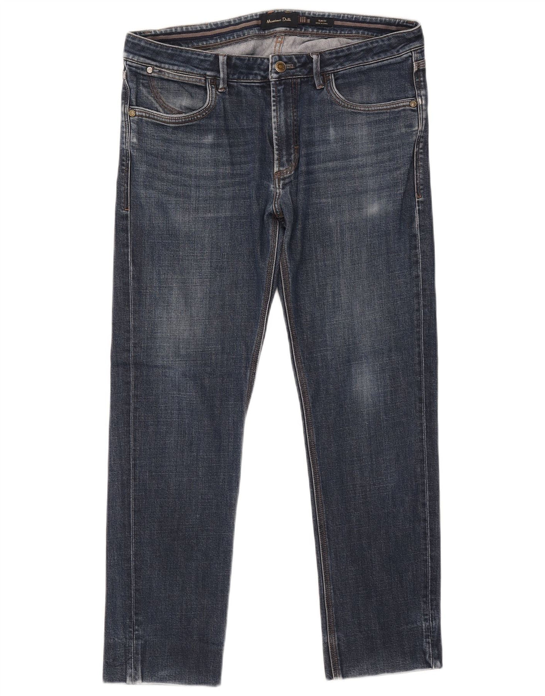 MASSIMO DUTTI Muške uske traperice EU 42 Large W34 L27 Plavi pamuk