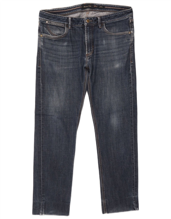 MASSIMO DUTTI Muške uske traperice EU 42 Large W34 L27 Plavi pamuk