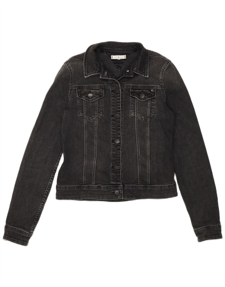 Tommy Hilfiger ženska jakna od kratkog trapera US 6 Srednje sivi pamuk