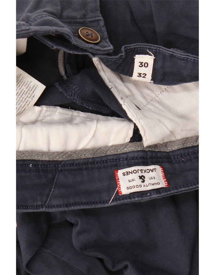 JACK & JONES Muške uske chino hlače W30 L32 tamnoplavi pamuk