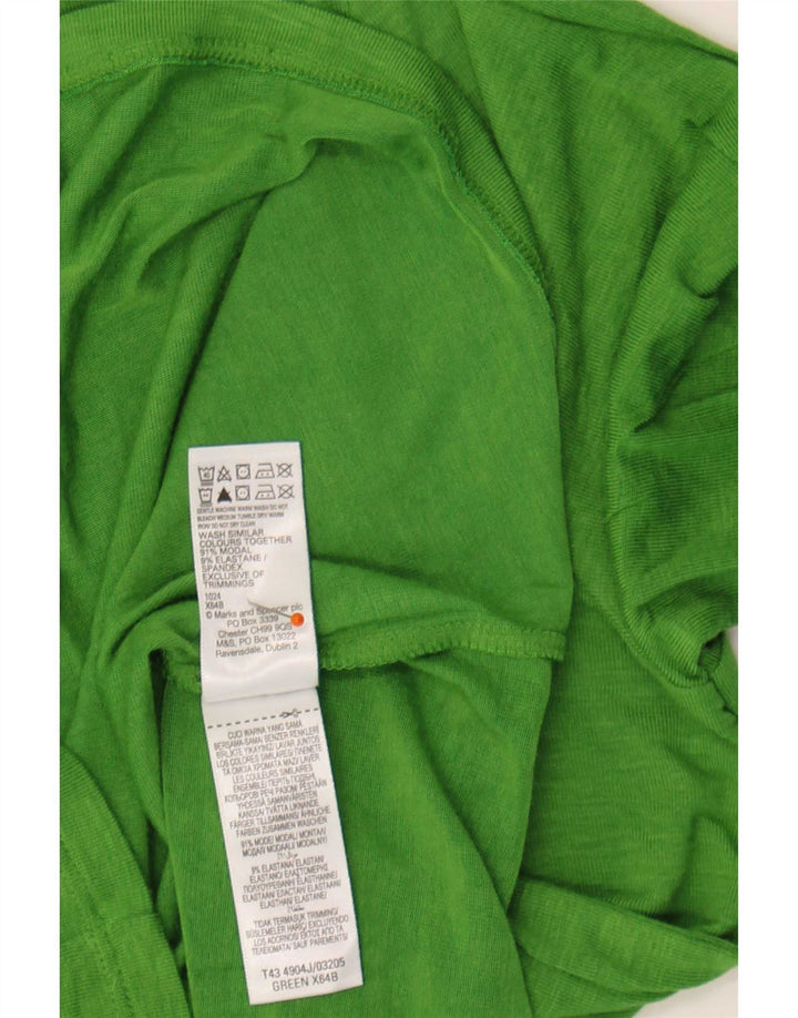 Marks & Spencer ženska majica dugih rukava UK 14 Veliki zeleni flekasti modal