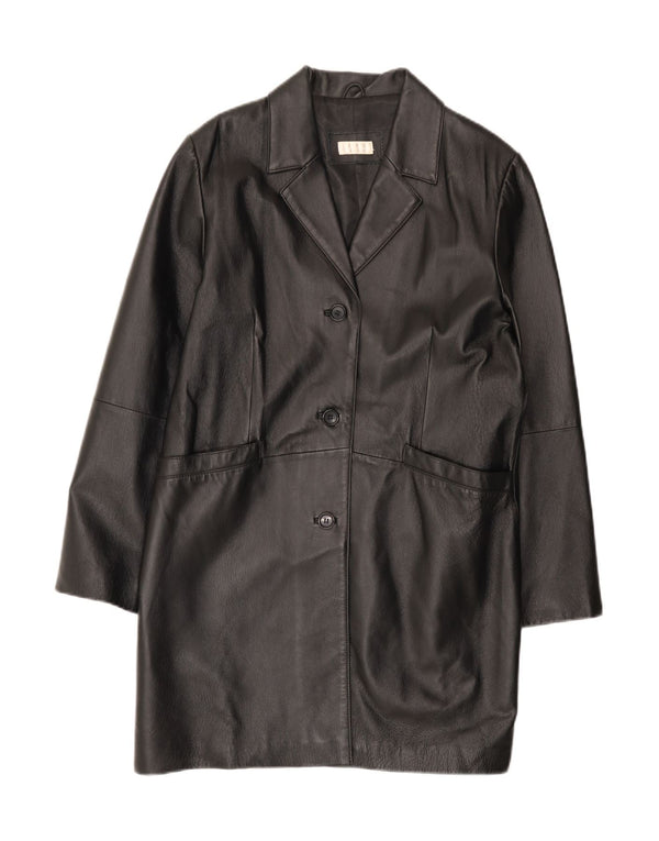 Vintage ženski kožni kaput UK 18 XL crna koža