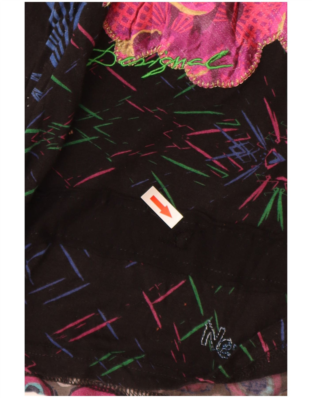 Desigual ženska majica dugih rukava s grafičkim motivima UK 10, mala višebojna viskoza