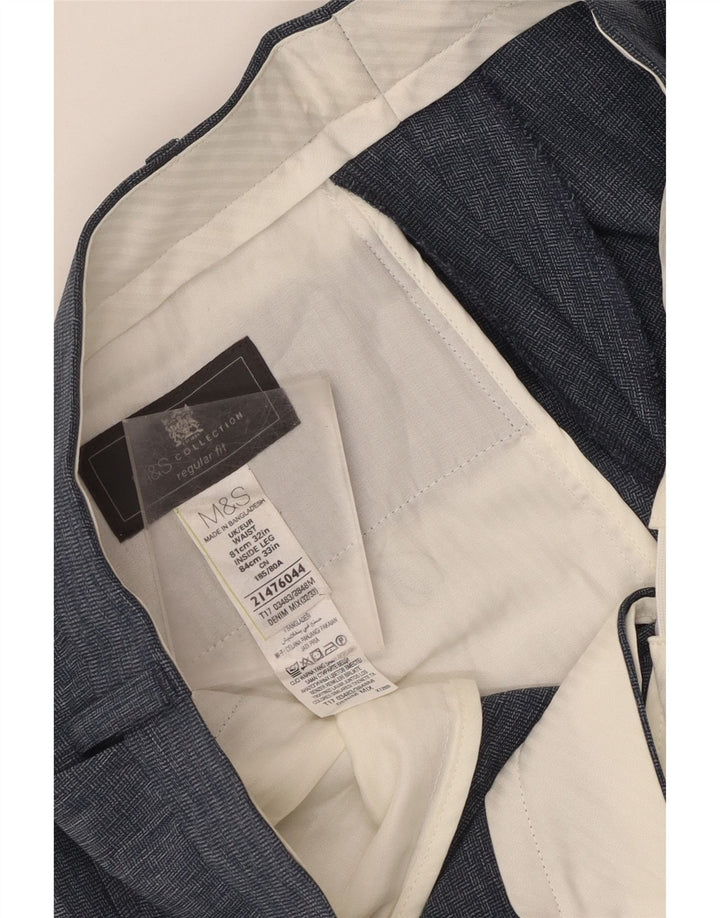 Marks & Spencer muške hlače standardnog kroja W32 L33 plavi poliester