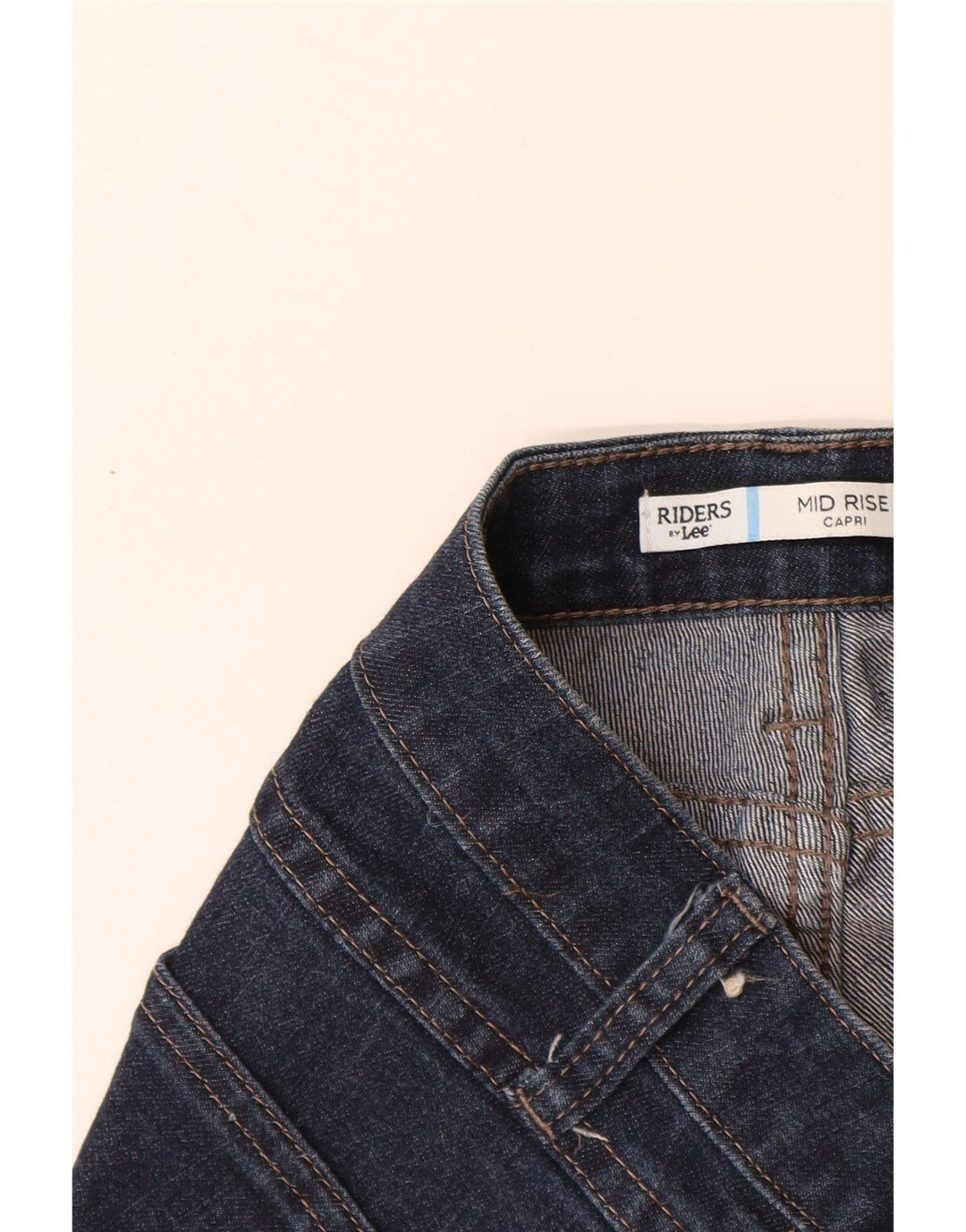 LEE Ženske kapri traperice srednjeg rasta US 14 Large W34 L19 tamnoplave