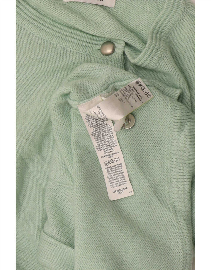 Marks & Spencer ženski kardigan pulover UK 12 Srednje zeleni akril