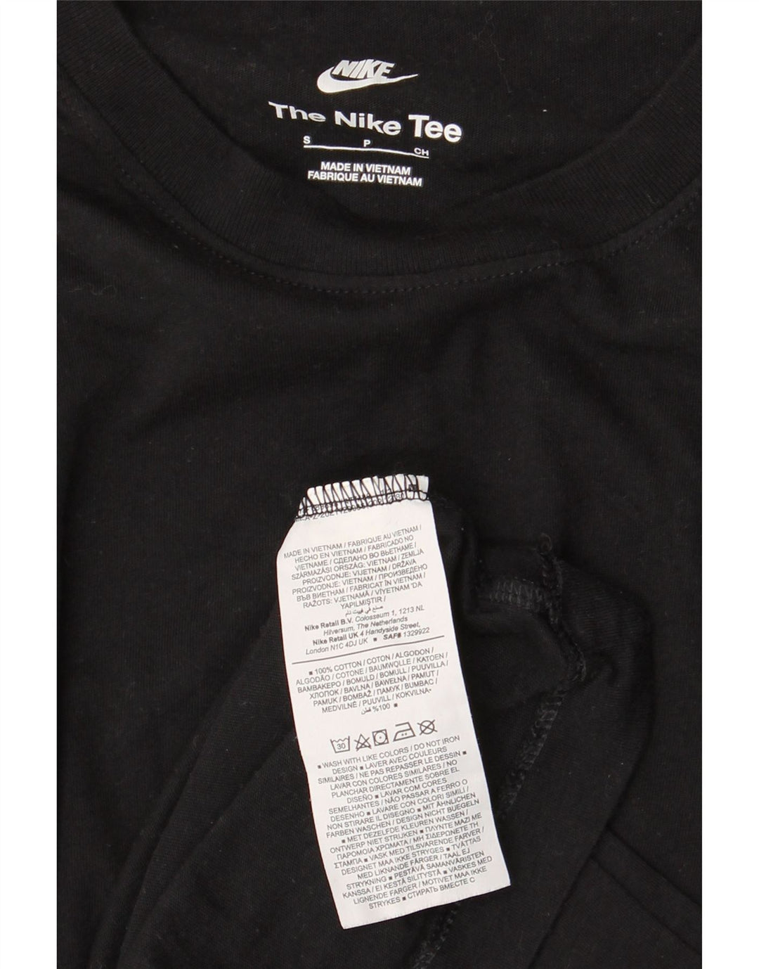 NIKE Muška majica kratkih rukava Mala crna pamučna majica