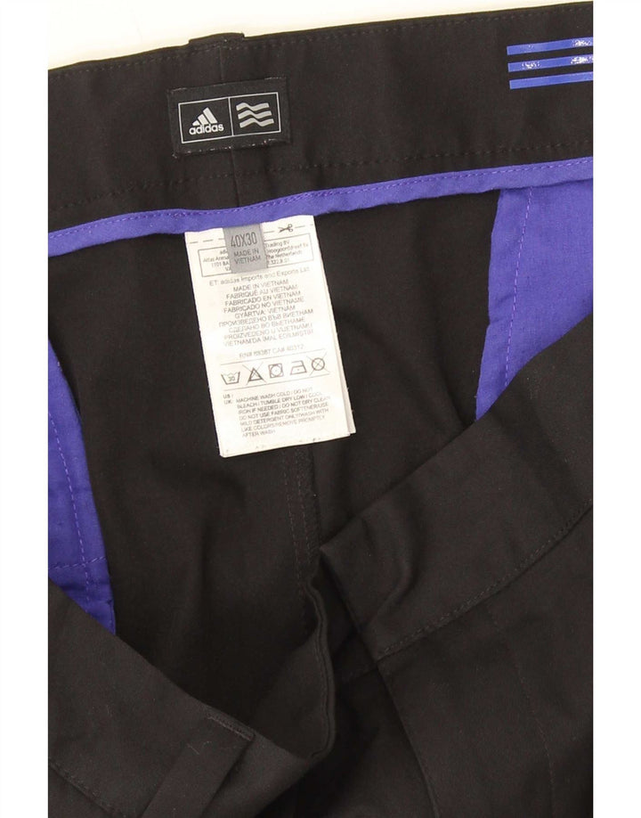 Adidas muške hlače ravnog odijela W40 L30 crni poliester