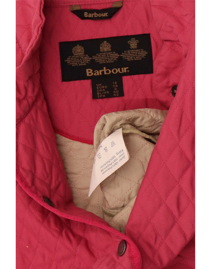 Barbour ženska prošivena jakna UK 12 Srednje ružičasti poliester