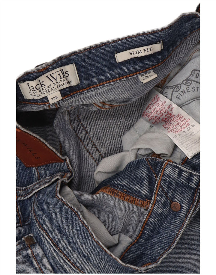 Jack Wills Muške uske traperice W28 L30 Plavi pamuk