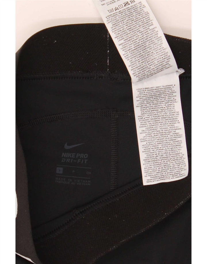 Nike Ženske Dri Fit Graphic Sport Shorts UK 8 Mali crni poliester