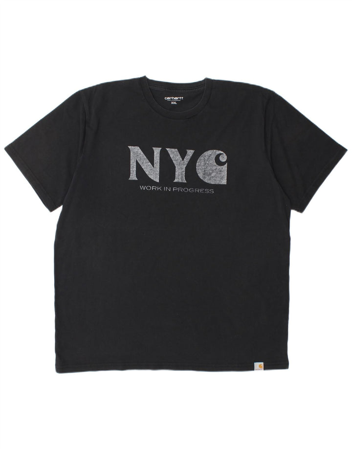 CARHARTT Muška majica kratkih rukava s grafičkim motivima 2XL crni pamuk