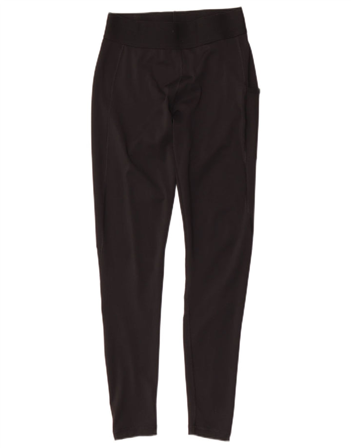 Adidas ženske Tech Fit grafičke tajice UK 8/10 male crne poliesterske