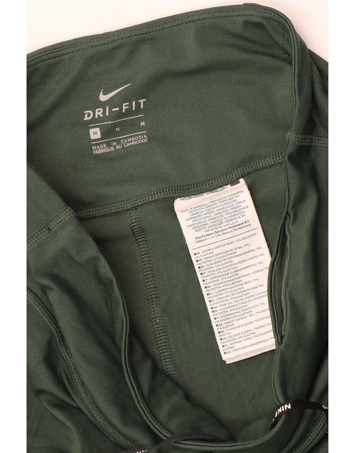 Nike Ženske Dri Fit Leggings UK 14 Medium Green Poliester