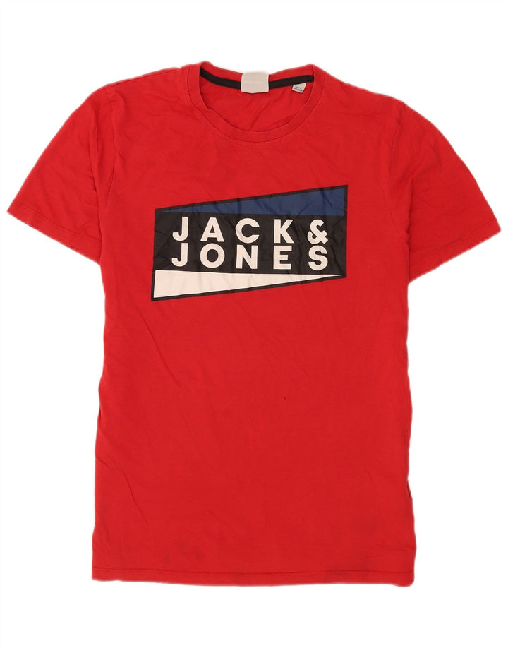 Jack & Jones muška majica kratkih rukava srednje veličine, crveni pamuk