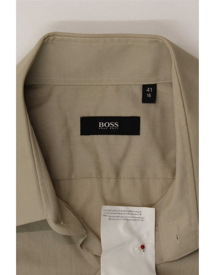 Muška košulja Hugo Boss, veličina 41 16, veliki kaki pamuk