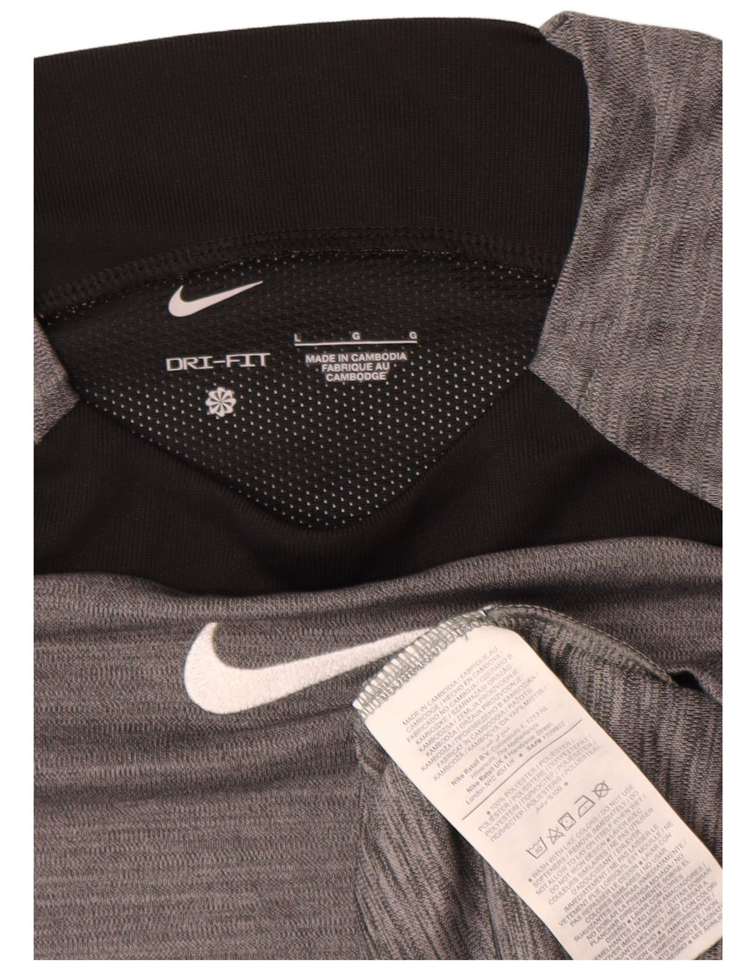 Nike Dri Fit majica kratkih rukava velika siva poliesterska boja