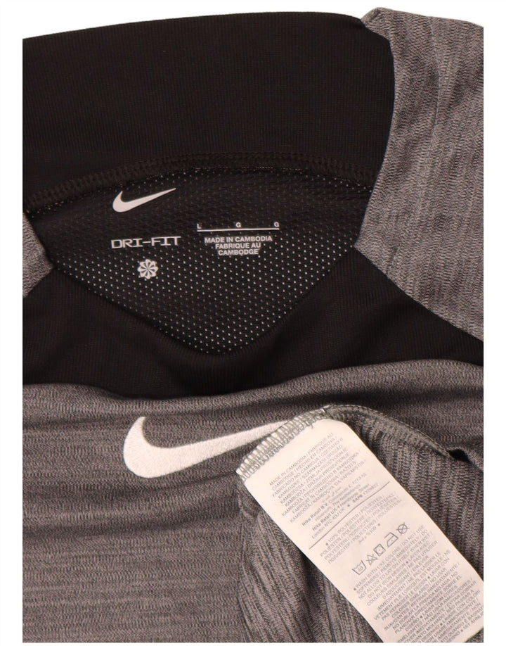 Nike Dri Fit majica kratkih rukava velika siva poliesterska boja