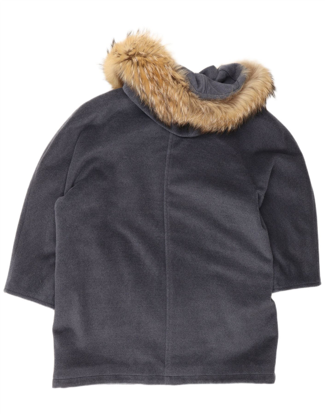 Max Mara ženska velika parka jakna s kapuljačom UK 12 Srednje siva djevičanska vuna