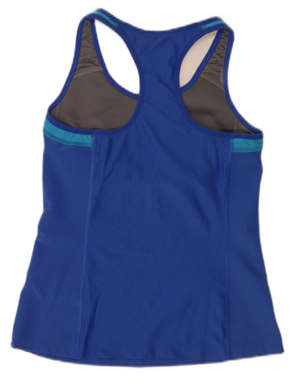 Nike Ženski Dri Fit Crop Graphic Vest Top UK 14 Large Blue Sports