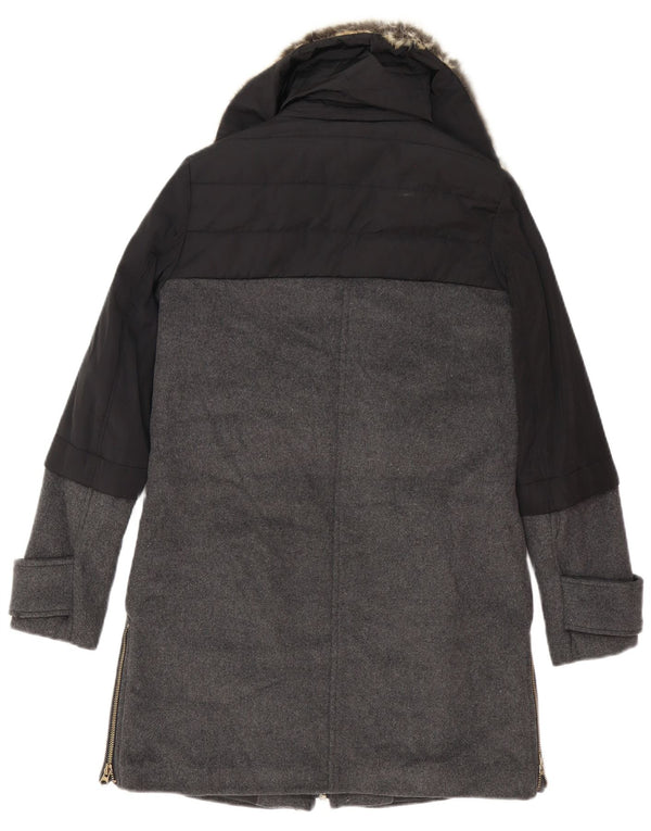 Zara ženski preveliki kaput UK 6 XS Black Colourblock