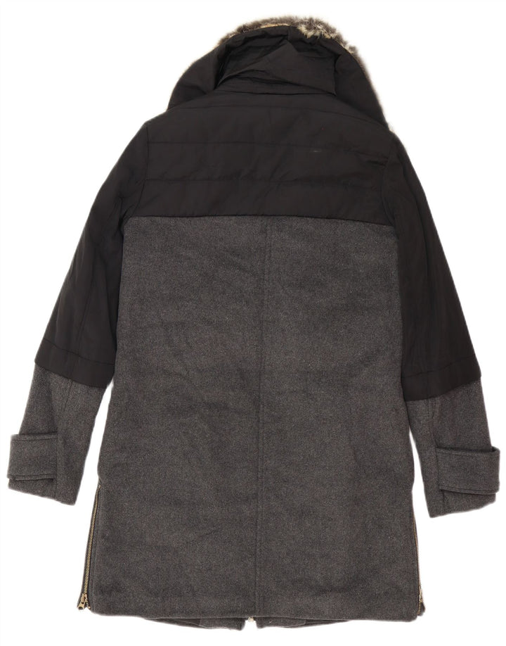 Zara ženski preveliki kaput UK 6 XS Black Colourblock