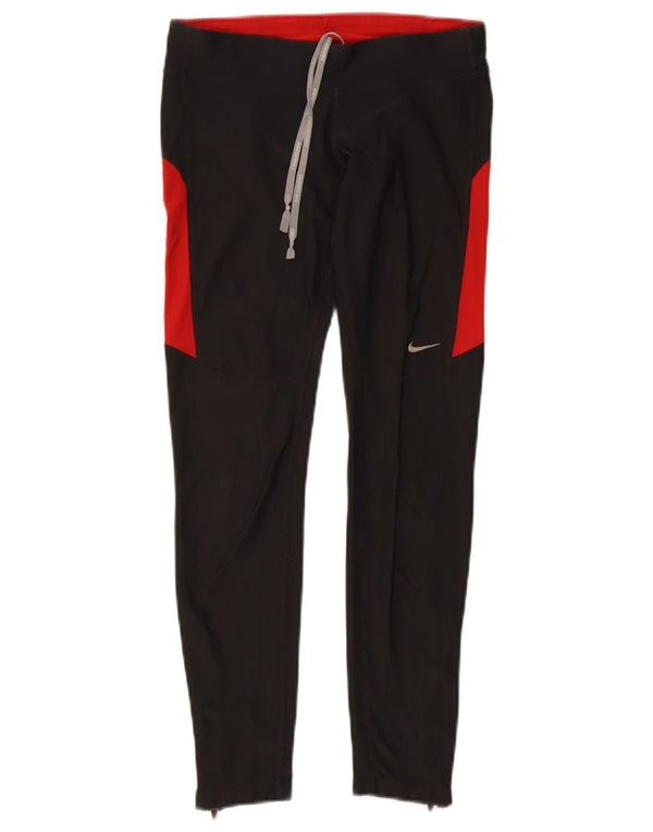 Nike Ženske Dri Fit Leggings UK 8 Male crne Colourblock Poliester