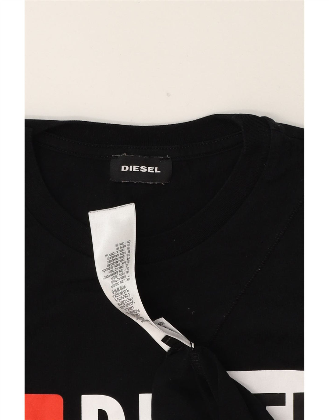 DIESEL Mens Graphic Top Long Sleeve Medium Black Cotton Vintage Diesel and Second-Hand Diesel from Messina Hembry 