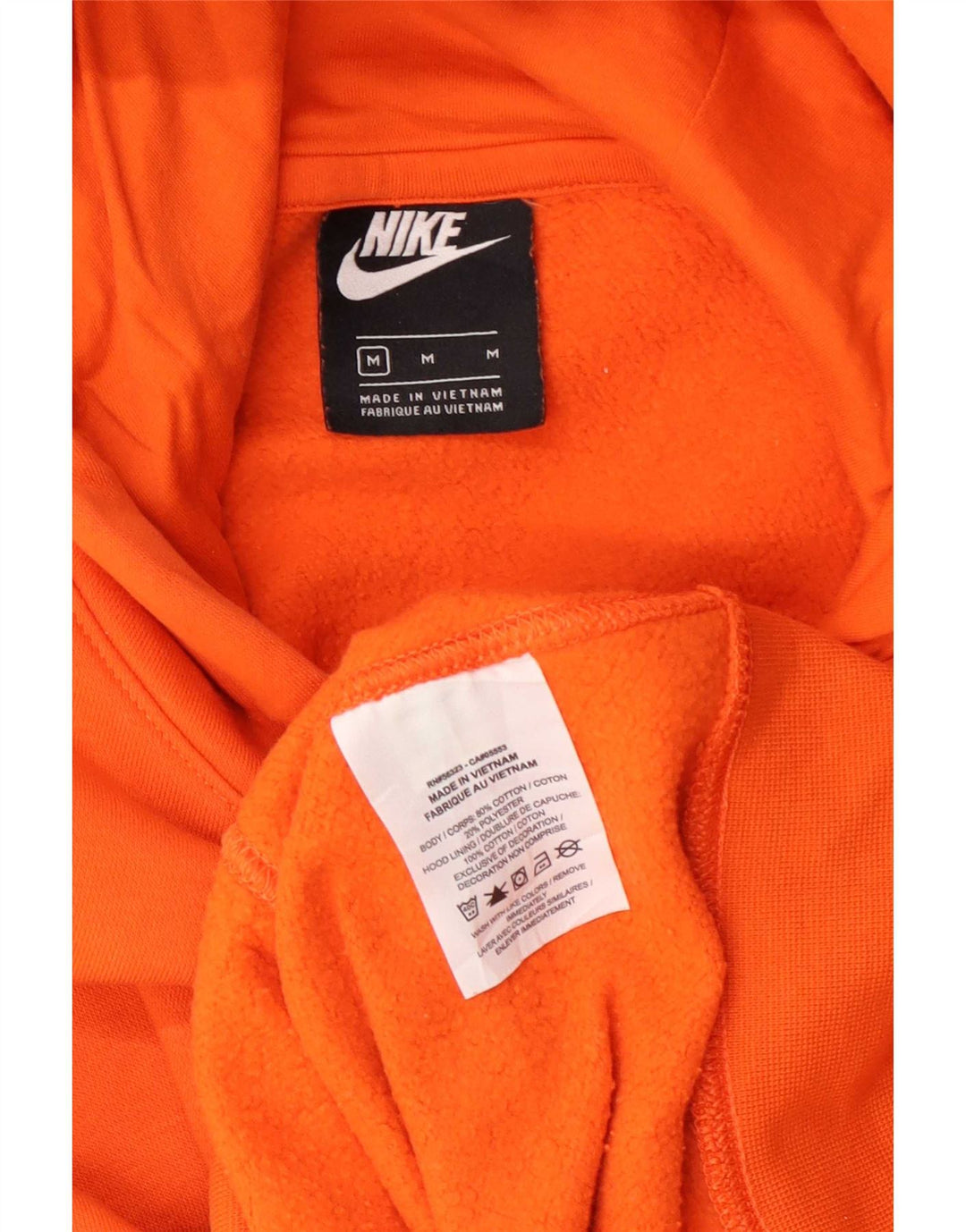 Nike muška majica s kapuljačom srednje narančaste boje pamuka