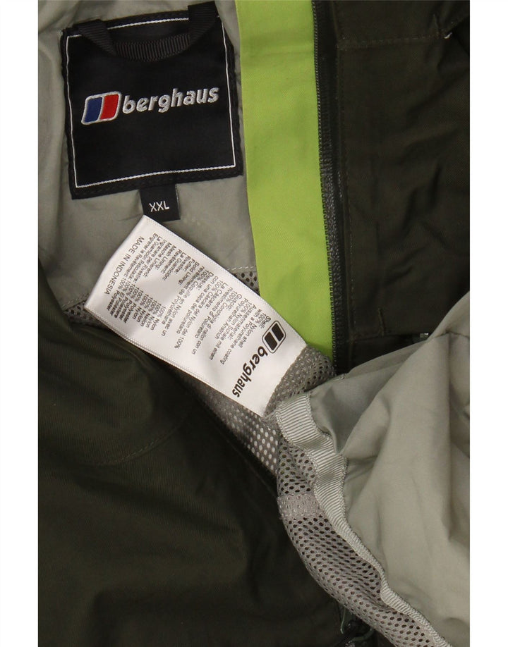 BERGHAUS Muška kišna jakna s kapuljačom UK 44 2XL kaki najlon
