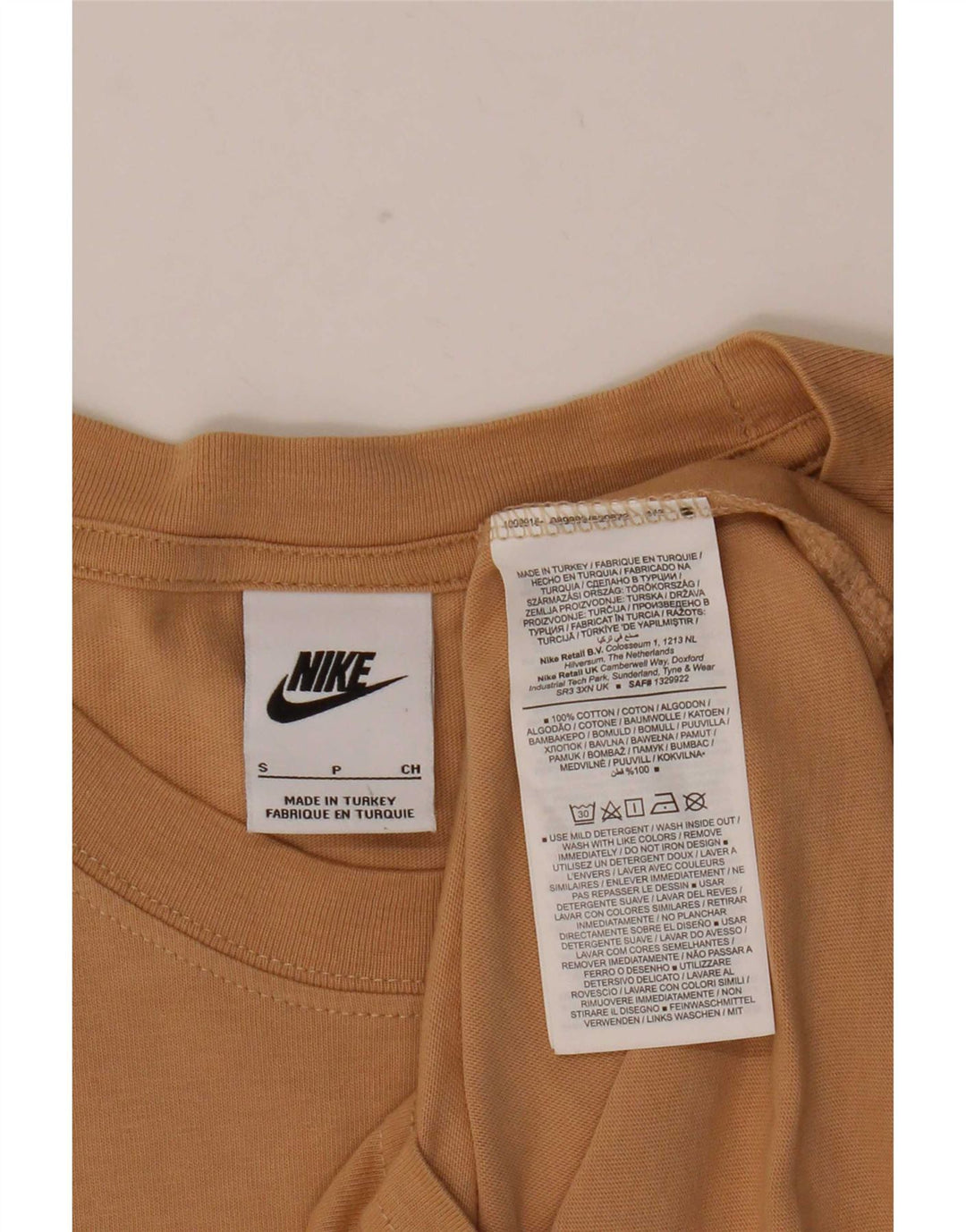 Nike Muška majica kratkih rukava s grafičkim motivima, mala, bež pamuk