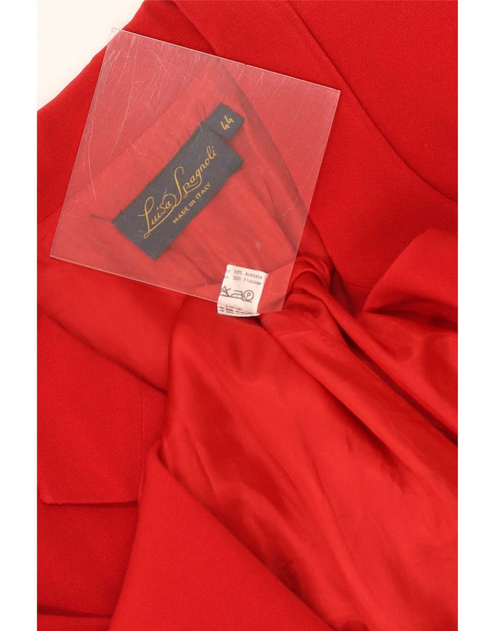 Luisa Spagnoli ženska dugačka otvorena jakna IT 44 Medium Red Acetate