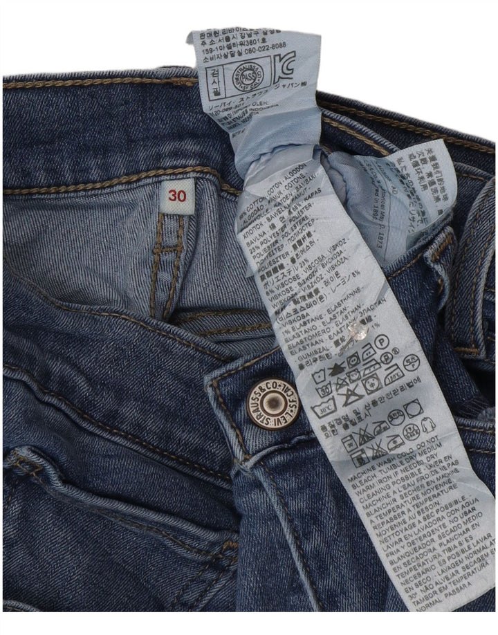 Levi's ravne kapri traperice W30 L22 plavi pamuk