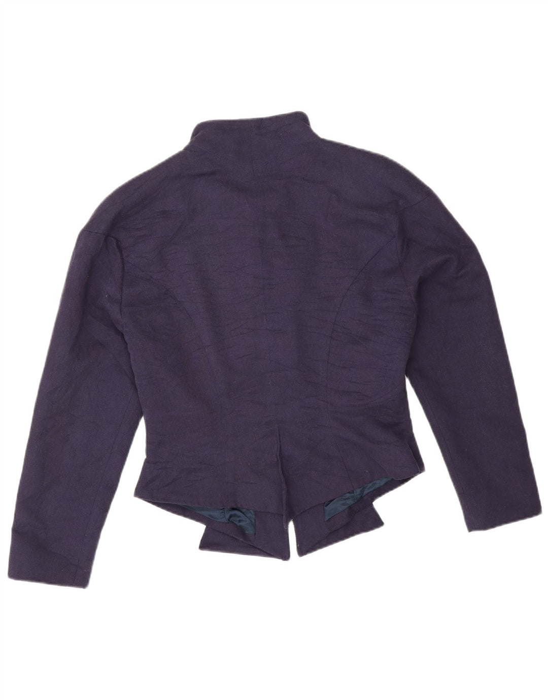 VINTAGE ženska bomber jakna IT 44 Srednje tamnoplavi acetat