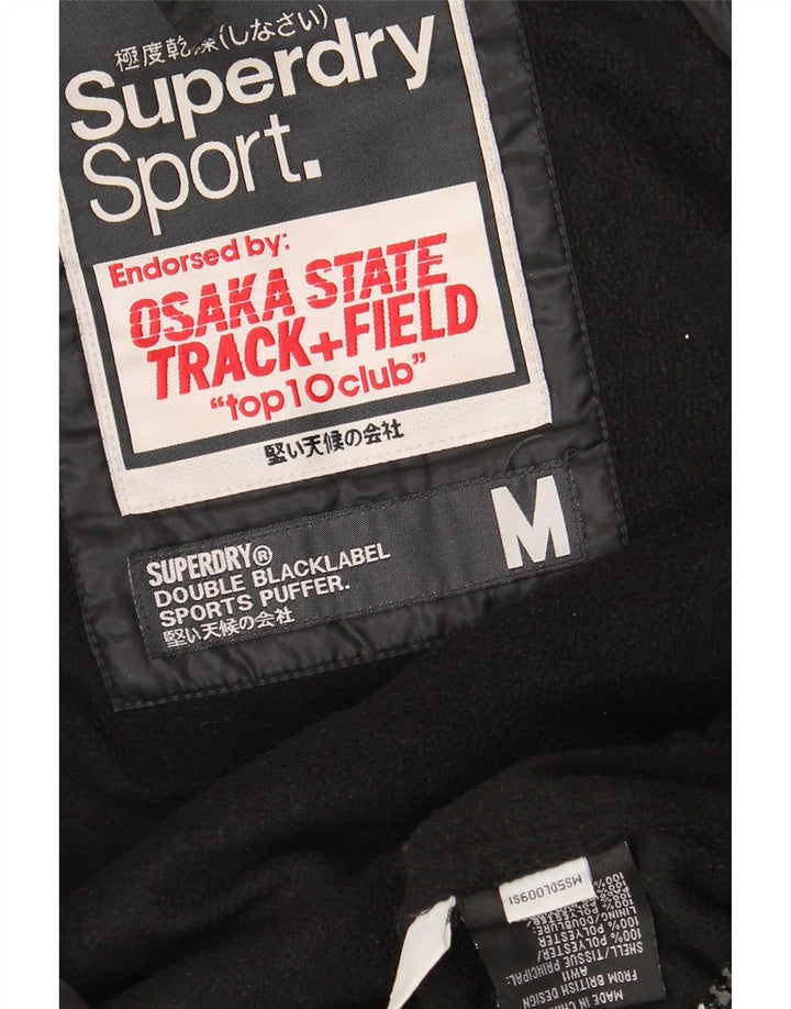 SUPERDRY muška grafička podstavljena jakna s kapuljačom UK 38 srednji crni poliester