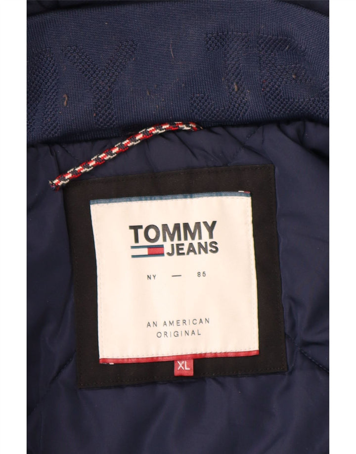Tommy Hilfiger muška podstavljena jakna s kapuljačom UK 42 XL crni poliester