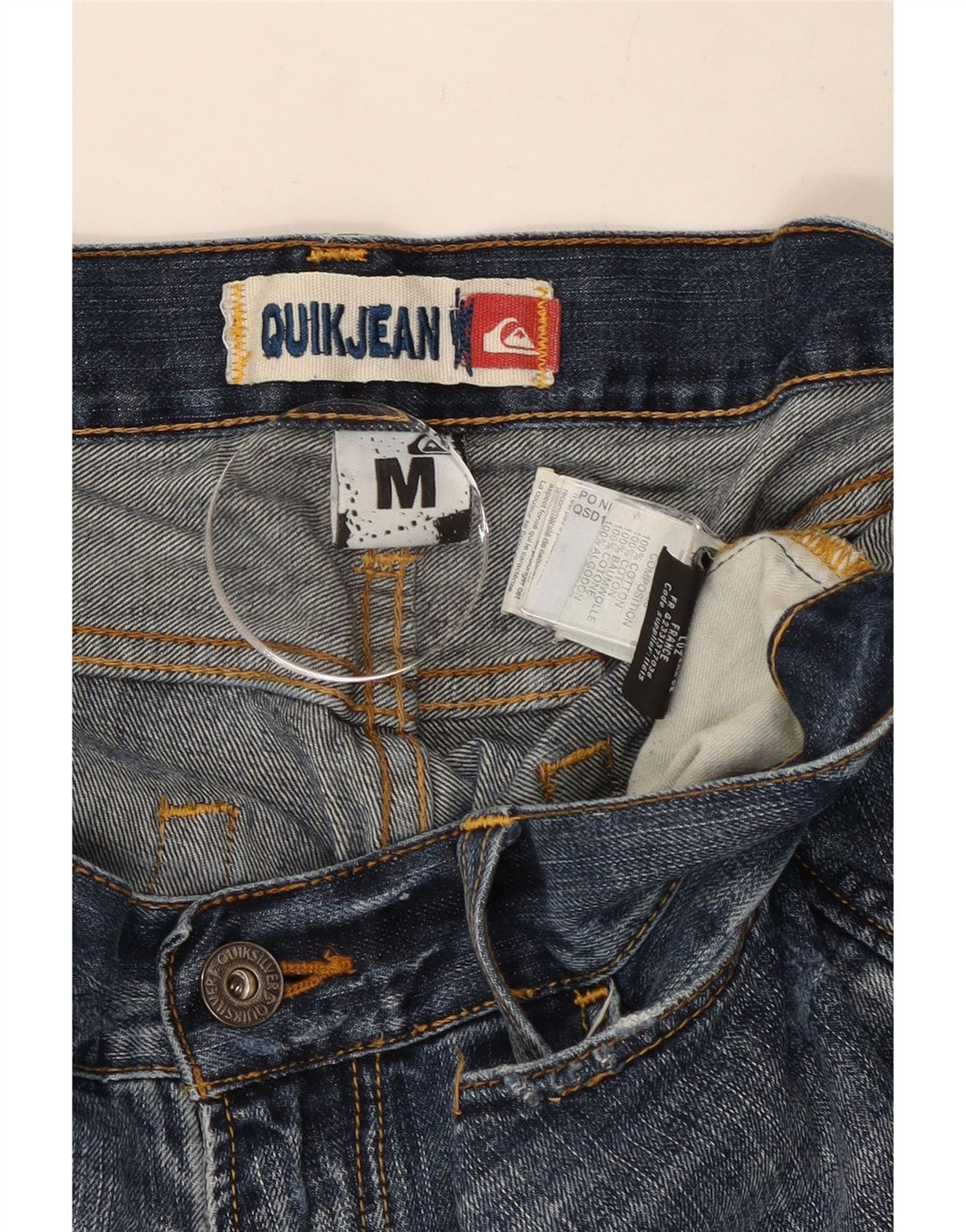 Quiksilver muške traper kratke hlače srednje veličine W32 plavi pamuk