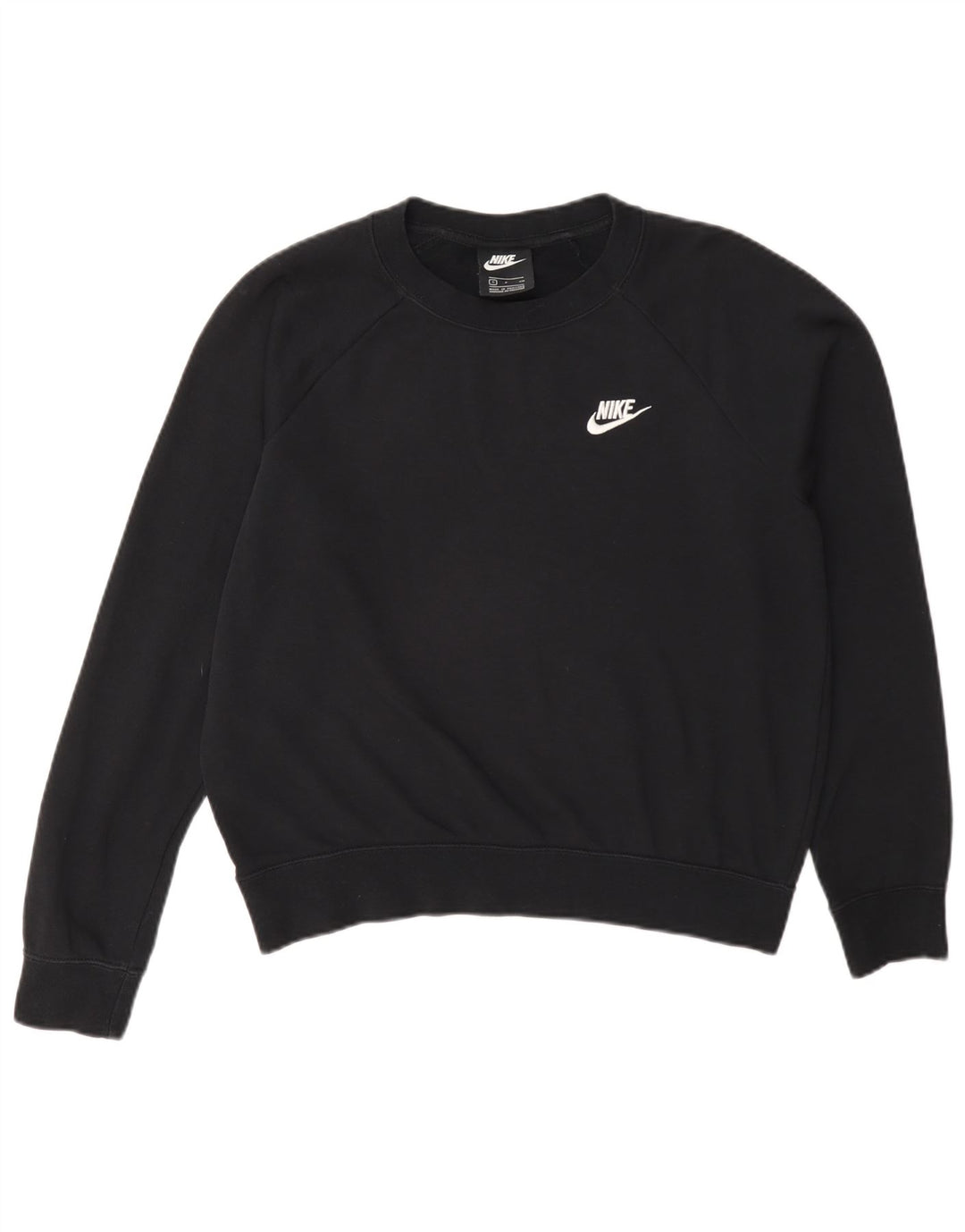 Nike ženska majica prekomjerne veličine UK 10, mali crni pamuk