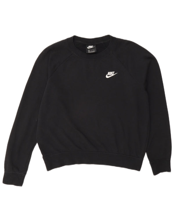 Nike ženska majica prekomjerne veličine UK 10, mali crni pamuk